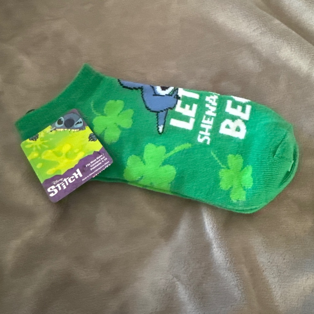 New Women’s stitch St Patty’s Day ankle socks sz 4-10